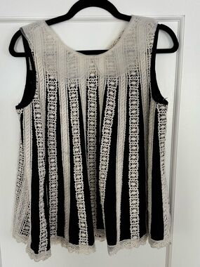 Anthropologie London Lili's Closet Crochet Layered Top - Medium